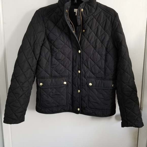 J. Crew Jackets & Blazers - J Crew Downtown Quilted Puffer Jacket black